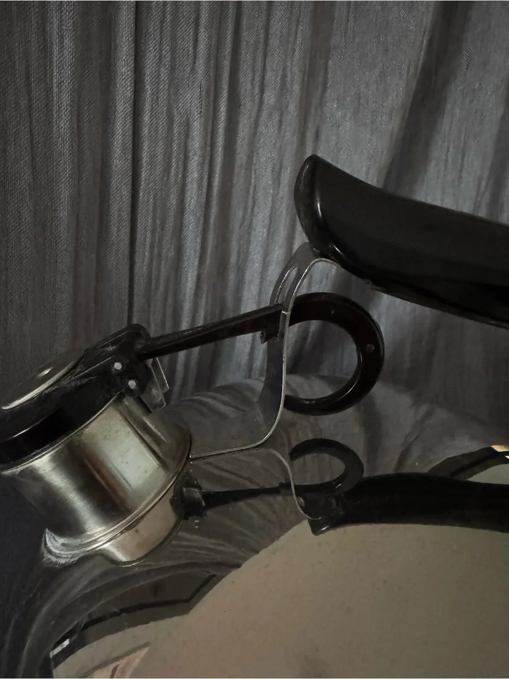 Paul Revere Stainless Steel Tea Kettle with Black Handle